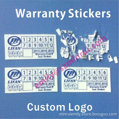 Custom 20x10mm Blue Warranty Void If Removed Label,warranty Sticker One Time Use,ultra Destructible Vinyl Stickers
